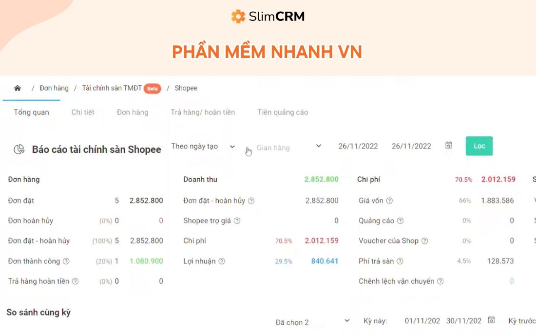 Phần mềm quản lý doanh thu