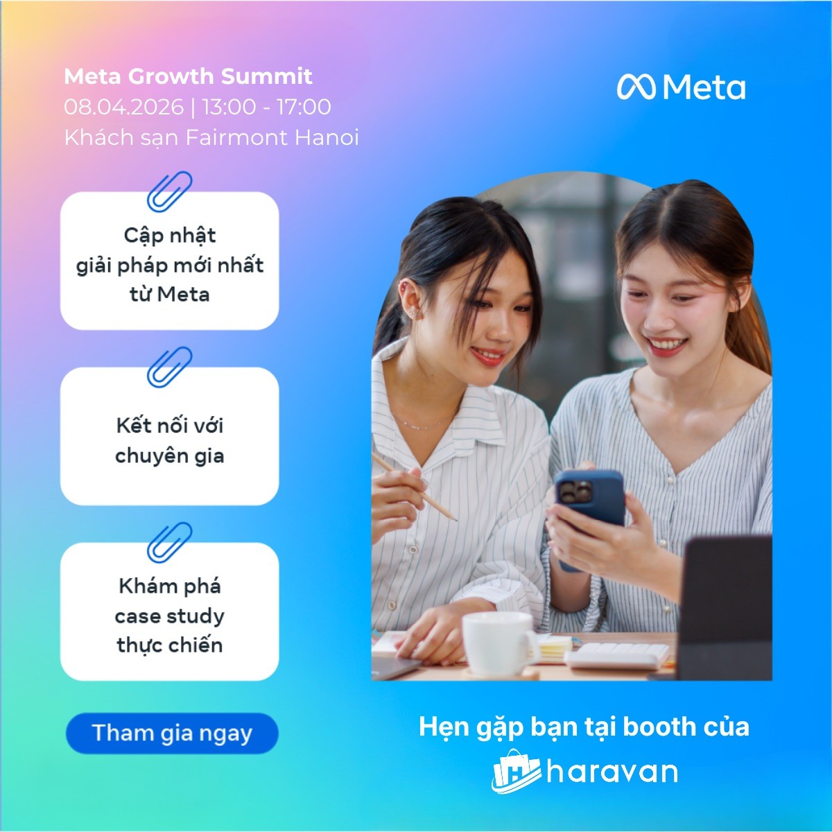 [Hà Nội] Mời tham dự sự kiện “Meta Growth Summit 2026” cùng Haravan