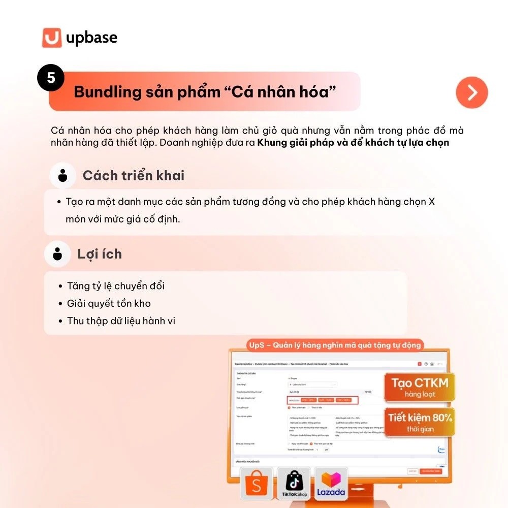 5 chiến lược Bundling và cách UpBase áp dụng tăng GMV cho ngành Thực phẩm chức năng