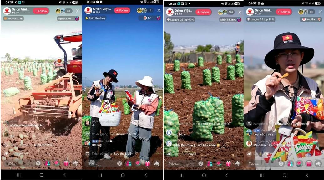 Orion livestream từ ruộng khoai: Khi marketing kể chuyện bằng trải nghiệm thật