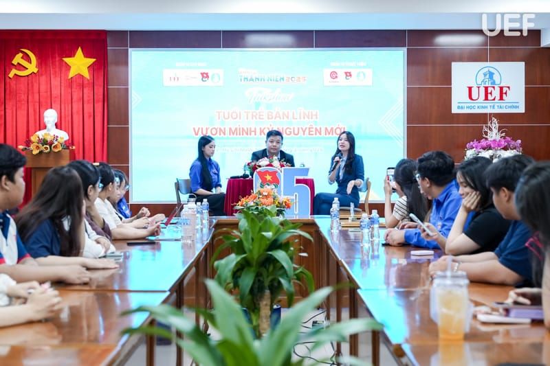 ThS. V&otilde; Thị Mỹ Duy&ecirc;n mang th&ocirc;ng điệp &ldquo;bản lĩnh - vươn m&igrave;nh&rdquo; đến sinh vi&ecirc;n UEF