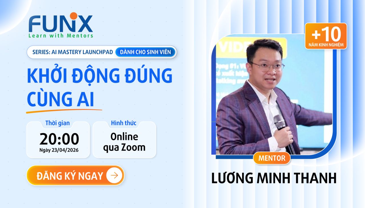 Mời tham dự Workshop “Khởi động đúng cùng AI” dành riêng cho học sinh, sinh viên