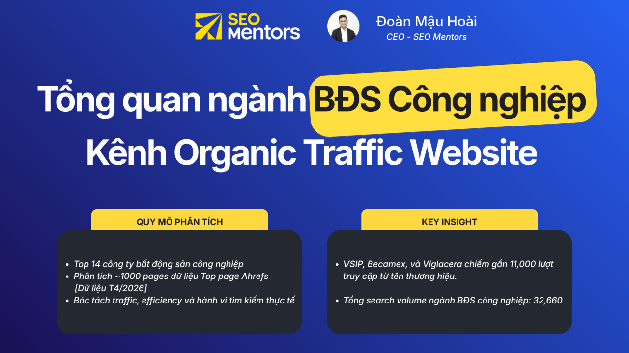 B&aacute;o c&aacute;o thường ni&ecirc;n ng&agrave;nh Bất Động Sản C&ocirc;ng Nghiệp k&ecirc;nh organic traffic website 2026