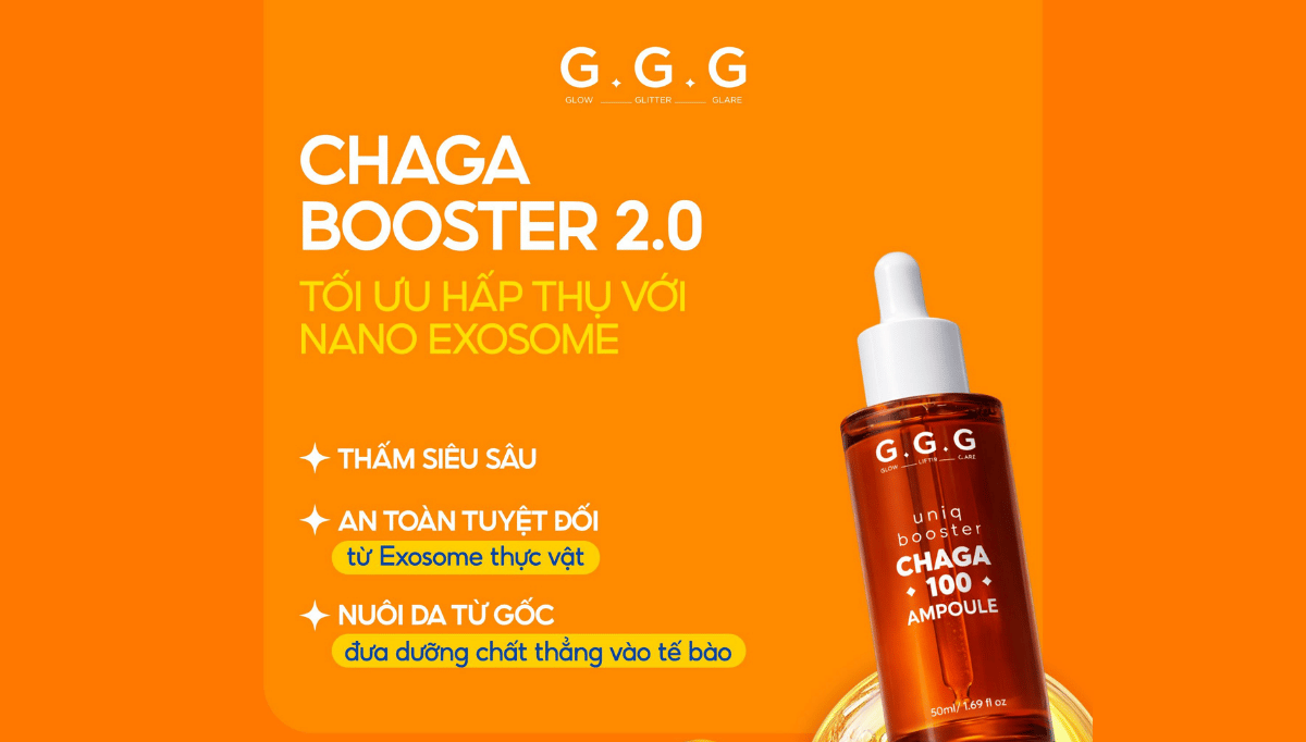 G.G.G ra mắt Chaga Booster 2.0 với công thức nâng cấp cho làn da cần phục hồi