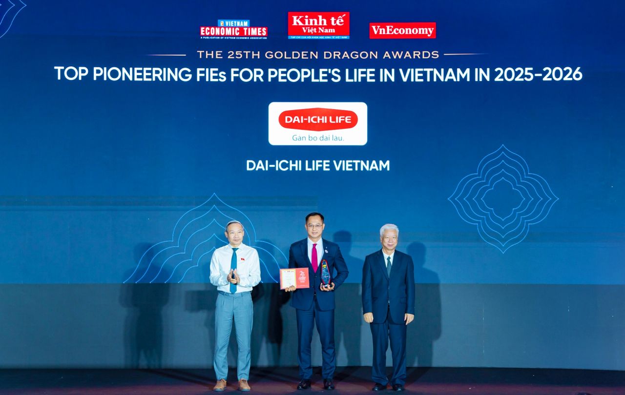 Dai-ichi Life Việt Nam được vinh danh tại chương trình Rồng Vàng 2026