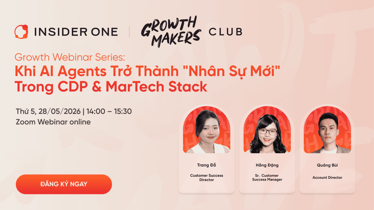 Insider One - webinar dành cho khách hàng tại Việt Nam: AI Agents trong CDP và MarTech Stack