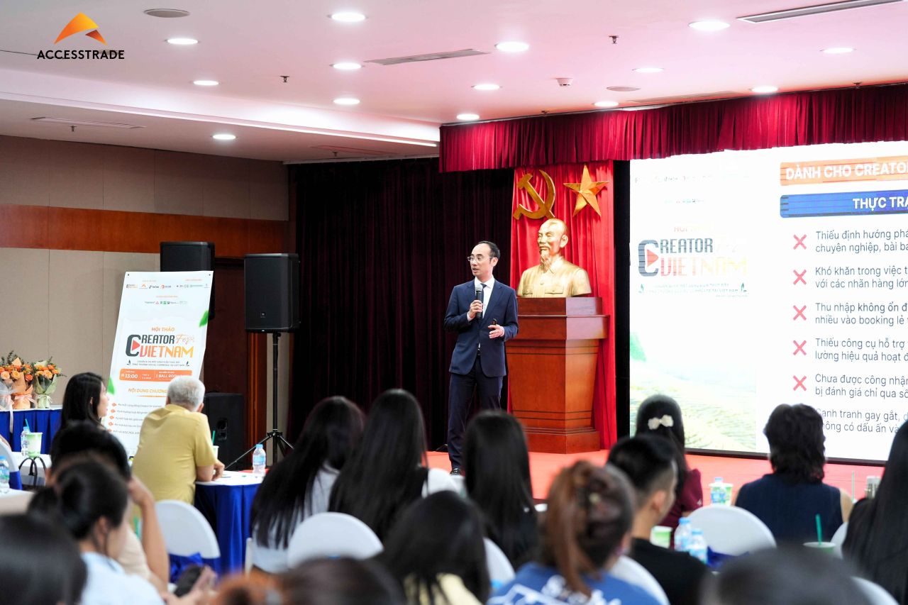 Ông Đỗ Hữu Hưng - CEO ACCESSTRADE chia sẻ về sáng kiến Creator for Vietnam