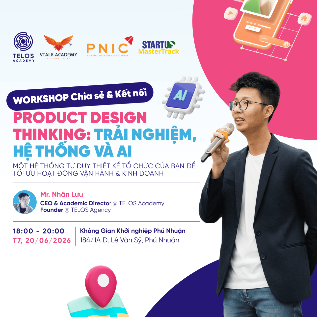 Tham dự Workshop miễn phí: Product Design Thinking: Trải nghiệm, Hệ thống và AI