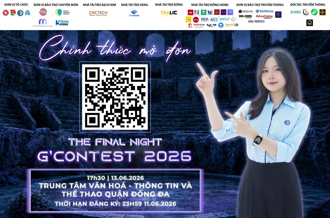 [Đ&ecirc;m Chung kết] [13/06/2026] Cuộc thi GContest - Nh&agrave; Kinh tế t&agrave;i ba 2026