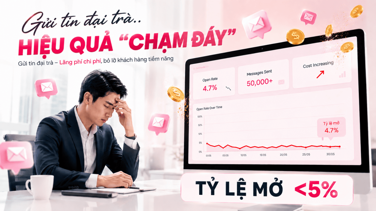 Đốt tiền gửi tin nhắn OTT/Zalo nhưng tỷ lệ mở dưới 5%? Đ&acirc;y l&agrave; l&yacute; do cốt l&otilde;i