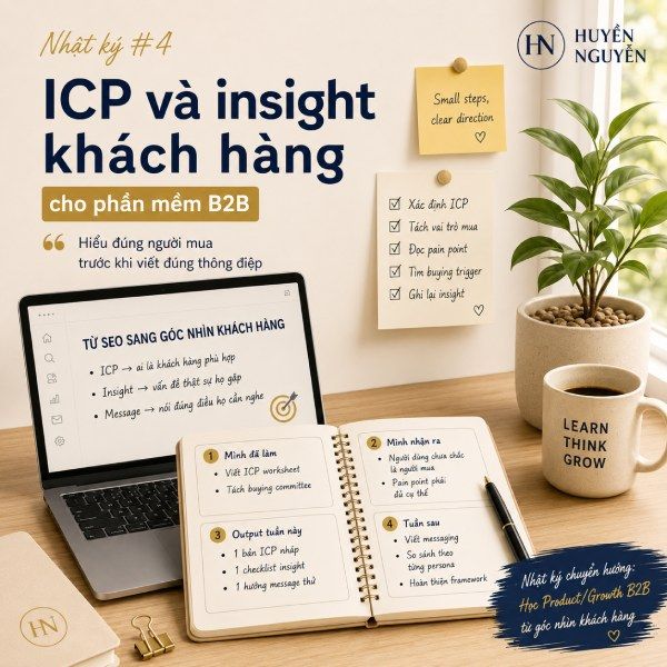 Nhật k&yacute; học ICP v&agrave; insight kh&aacute;ch h&agrave;ng cho phần mềm B2B