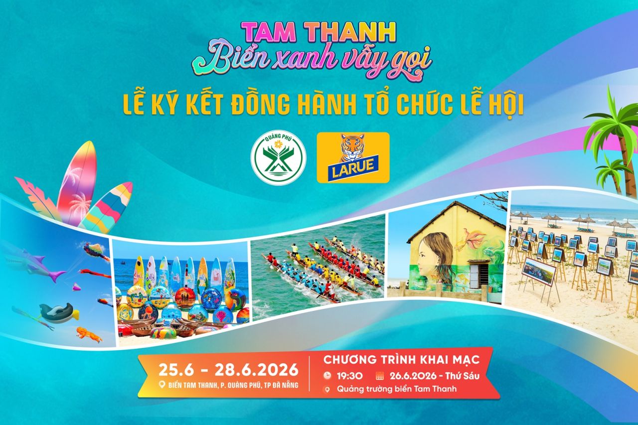 Larue đồng h&agrave;nh c&ugrave;ng Lễ hội biển Tam Thanh 2026