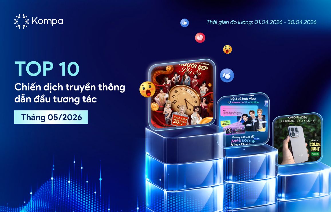 Kompa.ai: Top 10 chiến dịch truyền thông nổi bật của tháng 5/2026