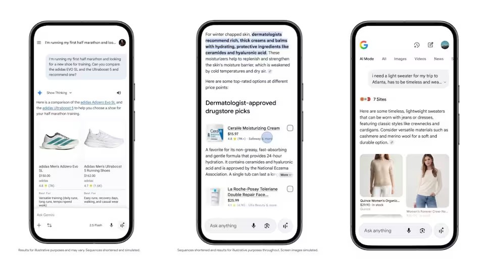 Google nâng cấp trải nghiệm mua sắm tích hợp AI trong ứng dụng Gemini tại Việt Nam
