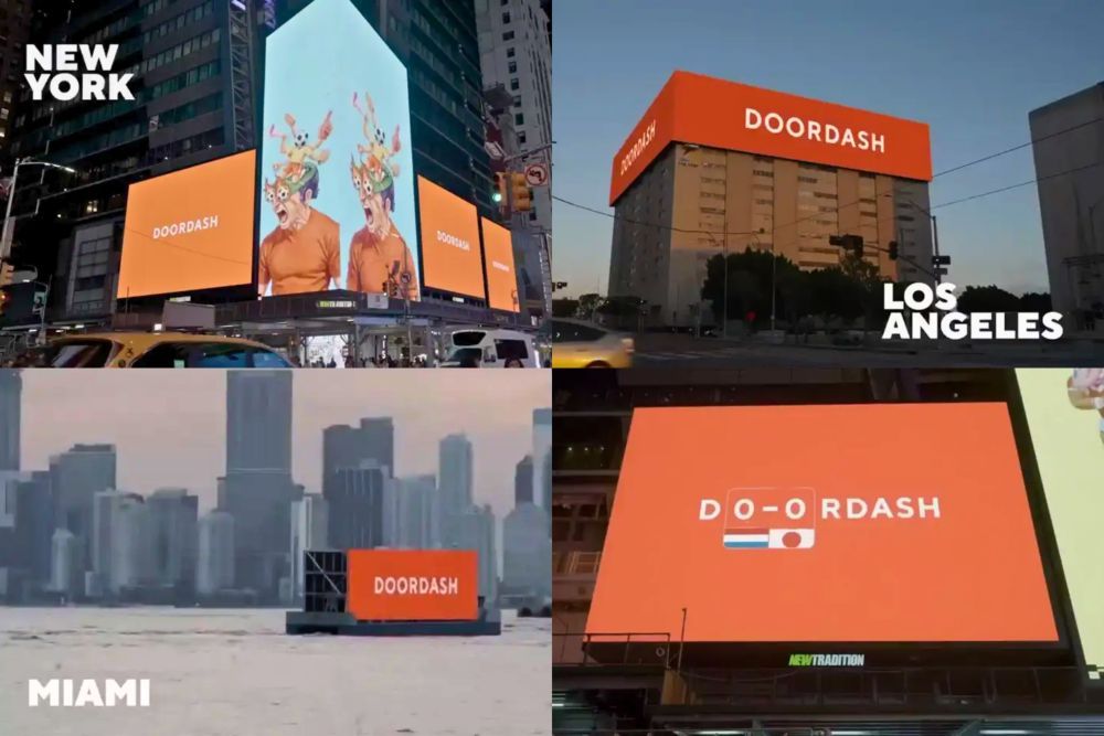 DoorDash “hack” logo để cập nhật tỷ số World Cup 2026, gây sốt với chiến dịch OOH thú vị