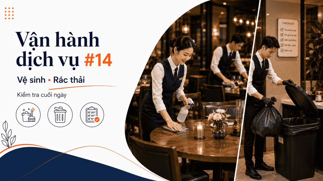 🔄 Cẩm Nang Vận hành Dịch vụ #14: Vệ sinh & kiểm tra cuối ngày