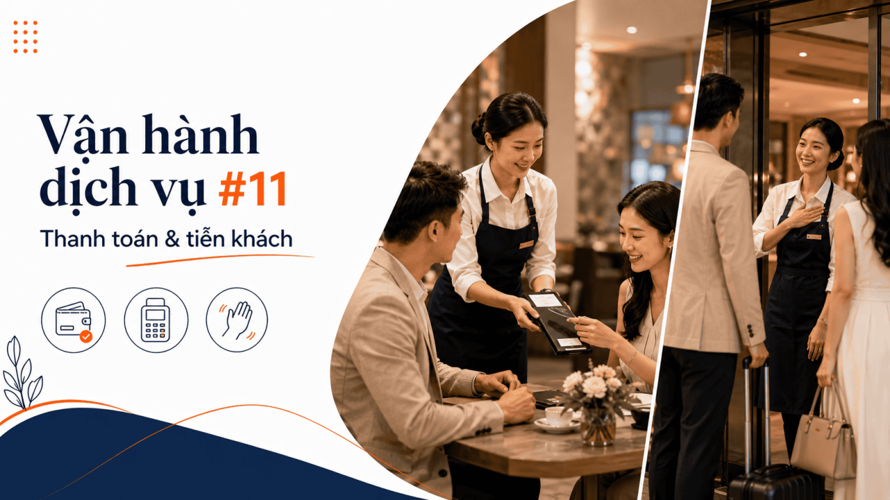 Cẩm Nang Vận hành Dịch vụ #11: Thanh toán & tiễn khách đúng chuẩn