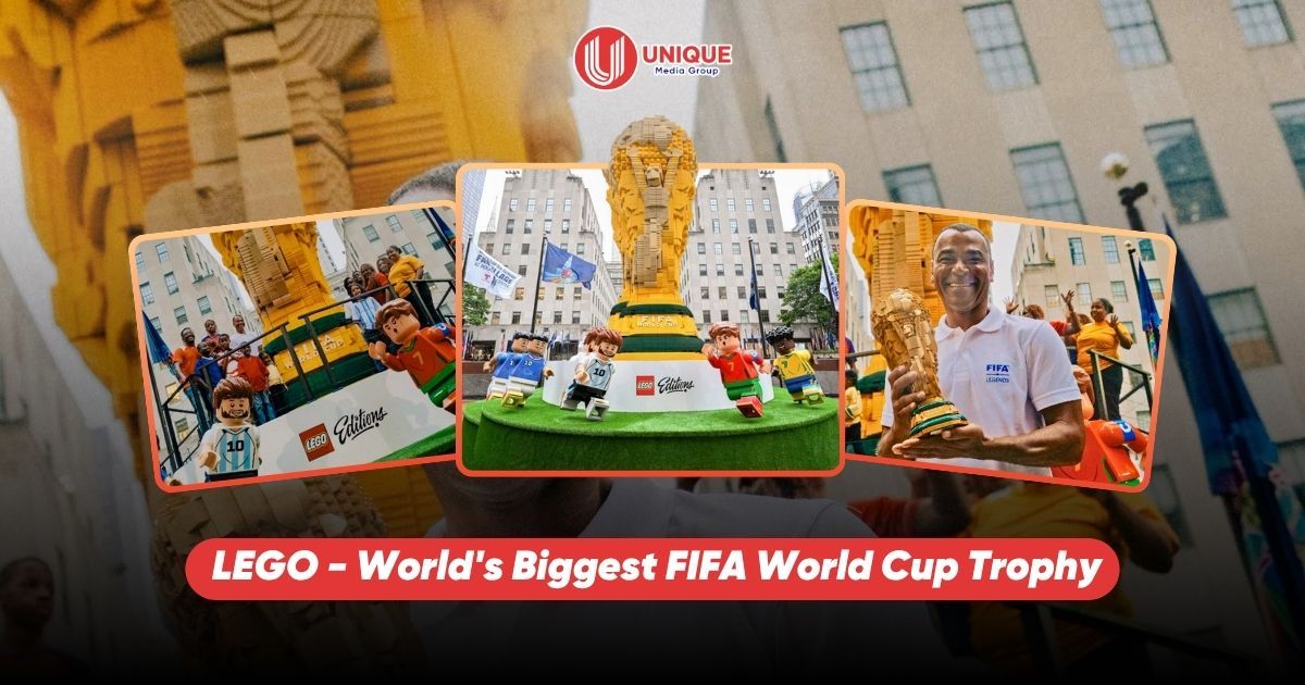 LEGO gây sốt với chiếc cúp World Cup khổng lồ từ 1,36 triệu viên gạch