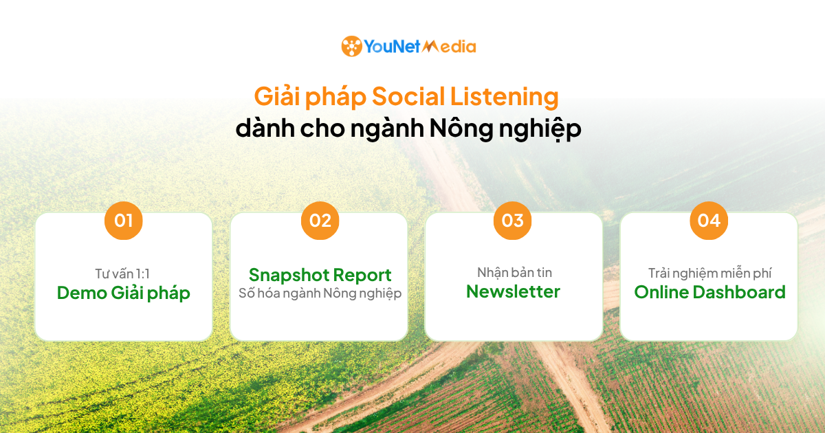 YouNet Media giới thiệu Bộ giải pháp Giám sát Danh tiếng & Tín hiệu thị trường ngành Nông nghiệp