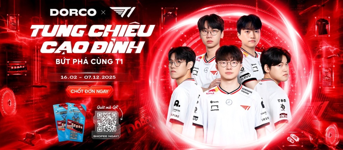 DORCO và T1: Làm mới hình ảnh game thủ hiện đại qua chiến dịch “Tung chiêu cạo đỉnh – Bứt phá cùng T1”