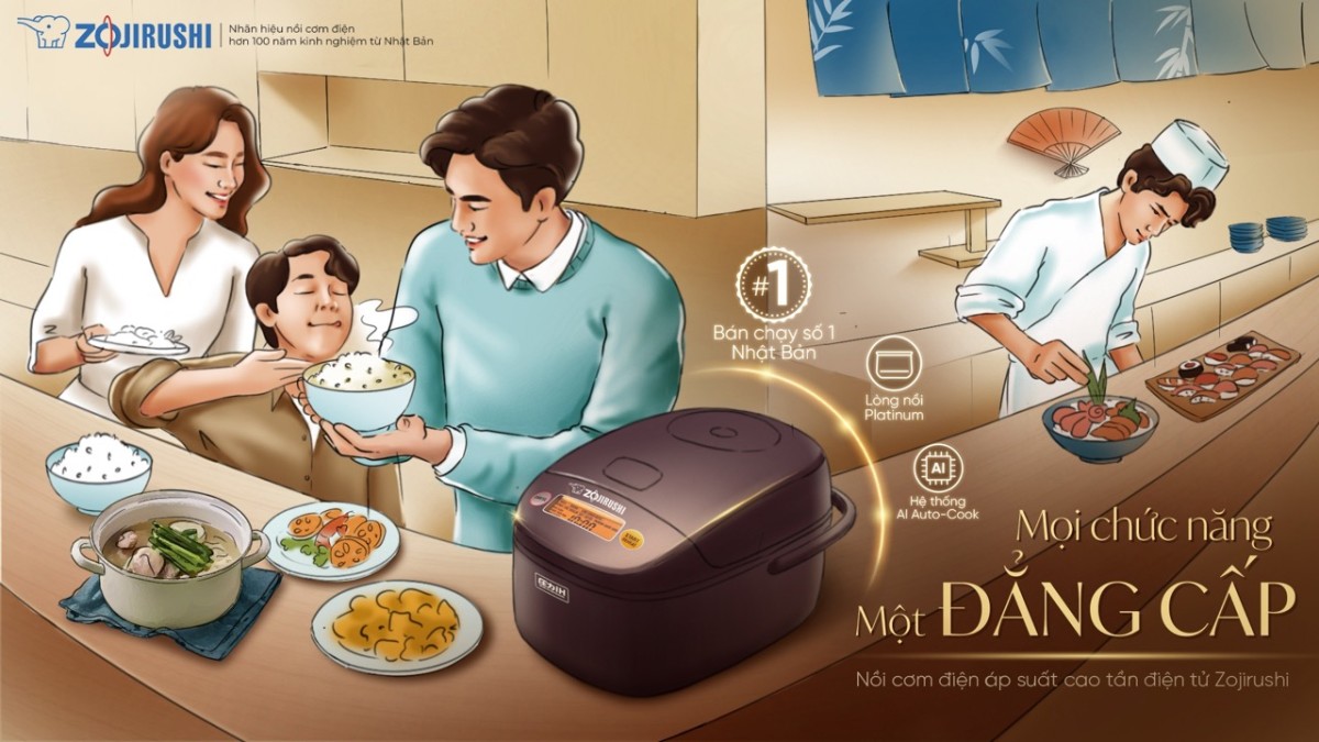 Zojirushi làm mới hình ảnh và thông điệp tại Việt Nam: Khi “mỗi hạt cơm” trở thành biểu tượng nghệ thuật ẩm thực