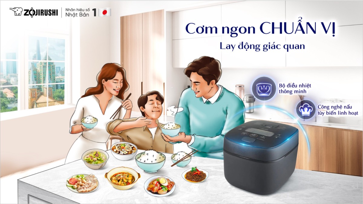 Zojirushi làm mới hình ảnh và thông điệp tại Việt Nam: Khi “mỗi hạt cơm” trở thành biểu tượng nghệ thuật ẩm thực