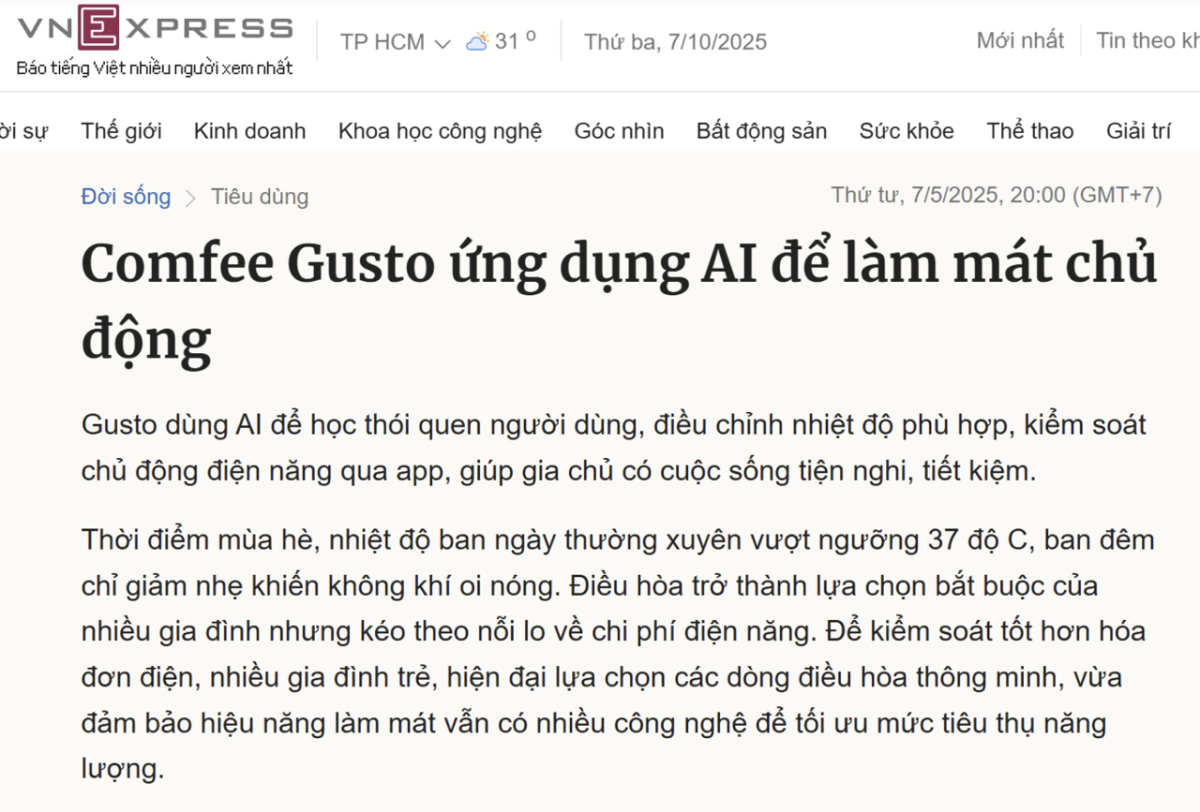 Comfee tái định nghĩa AI trong thiết bị gia dụng: Hơn cả “thông minh”, mà còn thấu hiểu cảm xúc con người