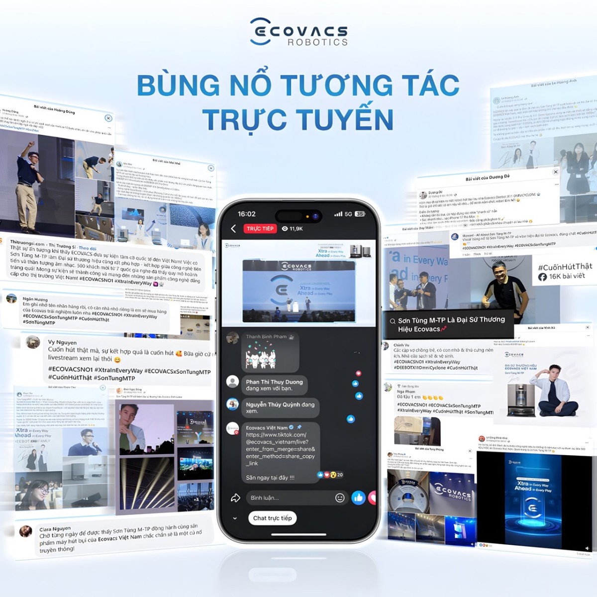 ECOVACS công bố Sơn Tùng M-TP làm Đại sứ thương hiệu, ra mắt robot hút bụi Deebot X11 với doanh thu kỷ lục sau 1 tuần