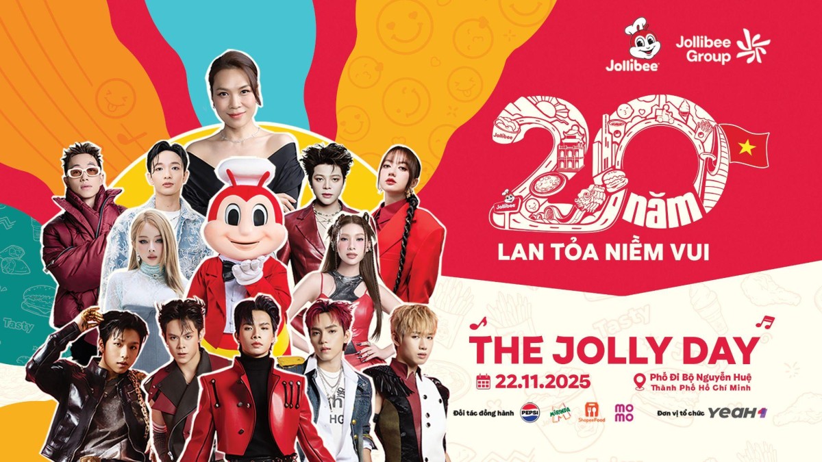 Jollibee Việt Nam đánh dấu cột mốc 20 năm với sự kiện the Jolly Day thu hút cộng đồng mạng 