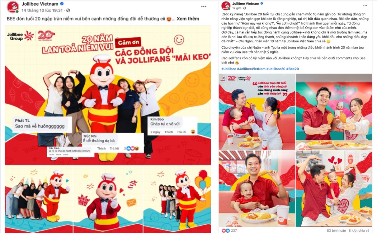 Jollibee Việt Nam đánh dấu cột mốc 20 năm với sự kiện the Jolly Day thu hút cộng đồng mạng 