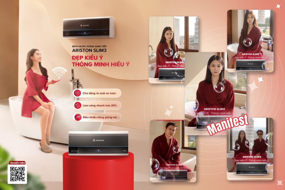 Thương hiệu máy nước nóng từ Ý Ariston lan tỏa cảm hứng sống trọn vẹn qua trải nghiệm cá nhân hóa cùng AI