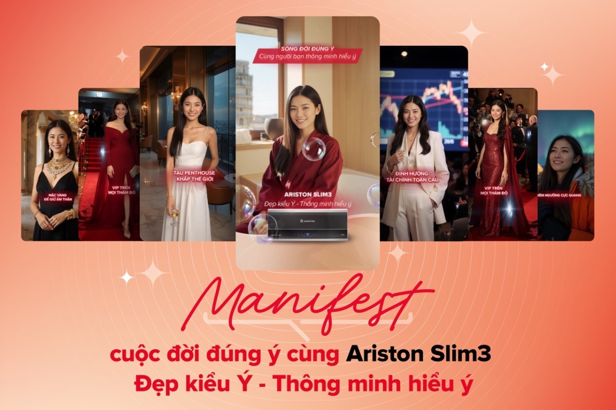 Thương hiệu máy nước nóng từ Ý Ariston lan tỏa cảm hứng sống trọn vẹn qua trải nghiệm cá nhân hóa cùng AI