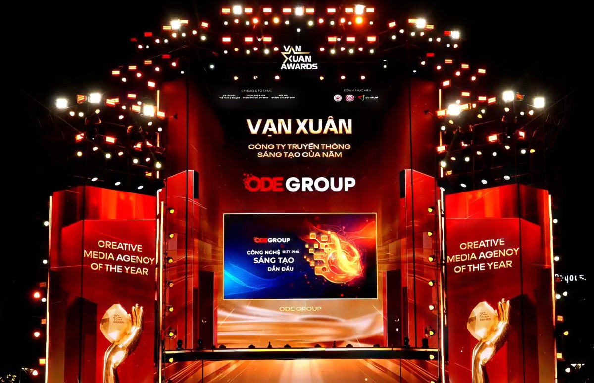 ODE Group được vinh danh “Công ty Truyền thông Sáng tạo của năm 2025” tại Vạn Xuân Awards