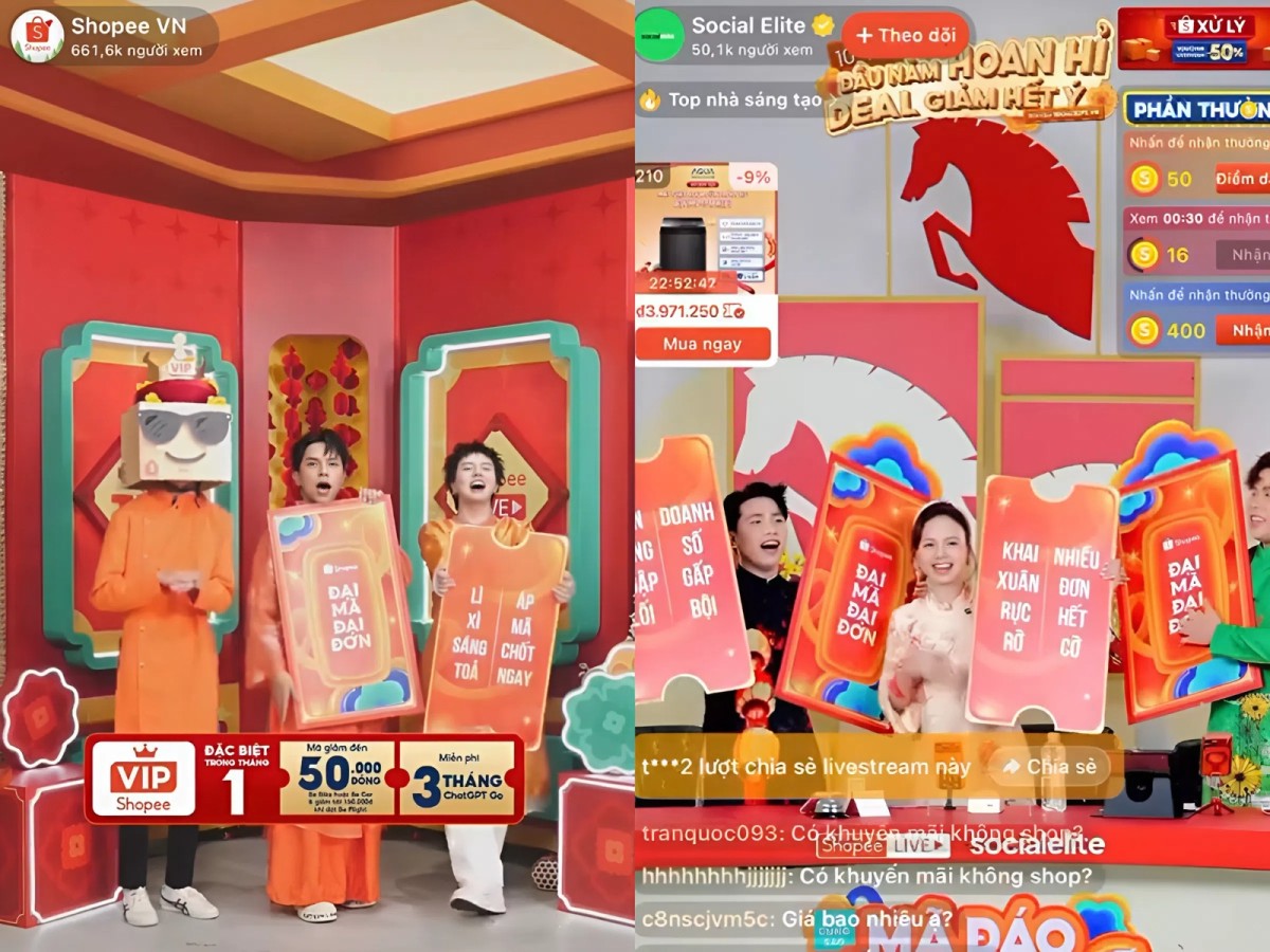 Đón 2026, Shopee phủ sóng khắp các thành phố lớn với OOH lì xì khổng lồ