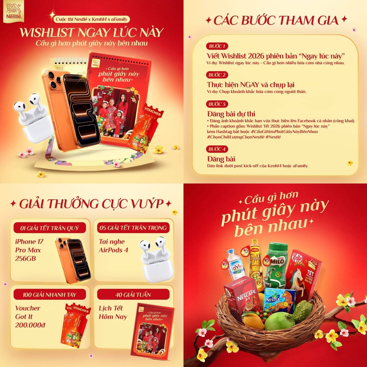 Từ “Lịch Tết hôm nay”, Nestlé gửi đi thông điệp “Cầu gì hơn phút giây này bên nhau”