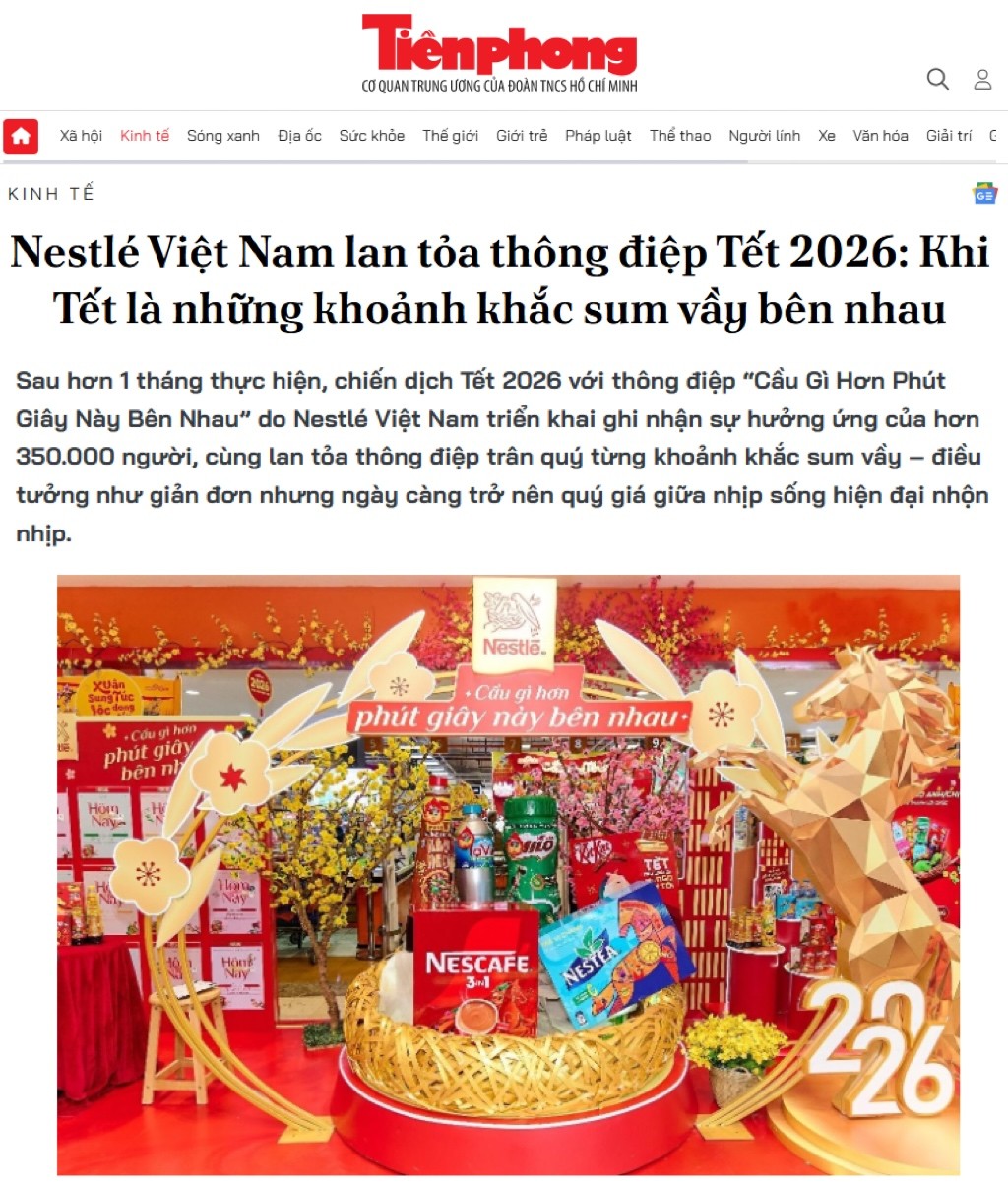 Từ “Lịch Tết hôm nay”, Nestlé gửi đi thông điệp “Cầu gì hơn phút giây này bên nhau”