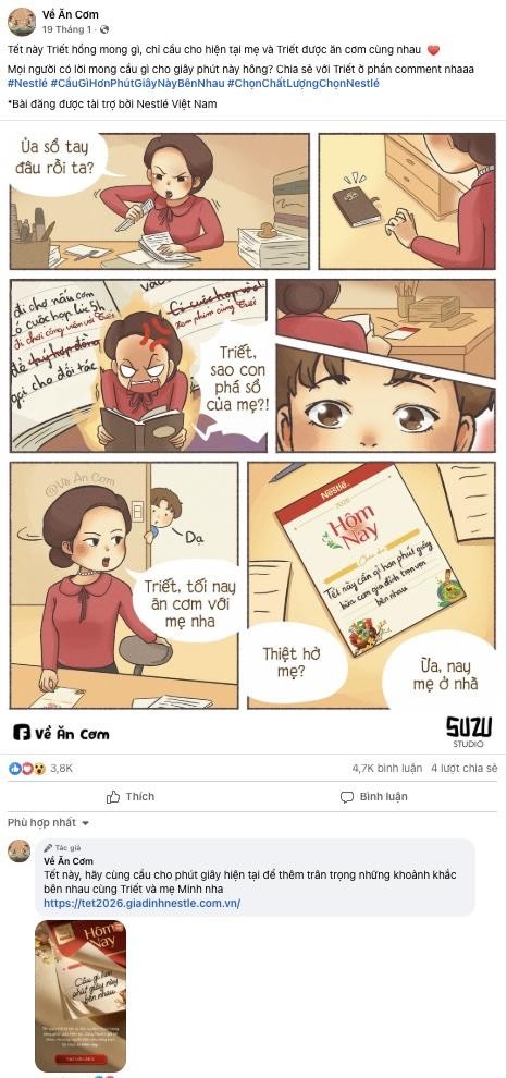 Từ “Lịch Tết hôm nay”, Nestlé gửi đi thông điệp “Cầu gì hơn phút giây này bên nhau”