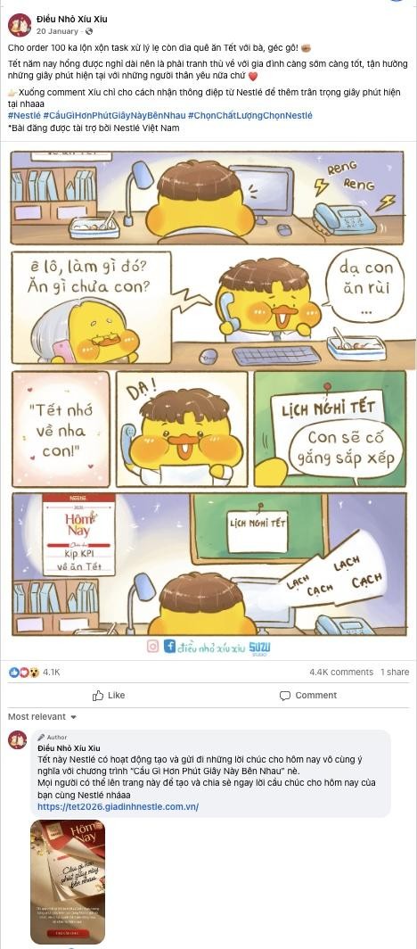 Từ “Lịch Tết hôm nay”, Nestlé gửi đi thông điệp “Cầu gì hơn phút giây này bên nhau”