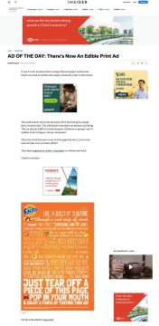 Tối đa số lượng dùng thử với print ad “ăn được”
