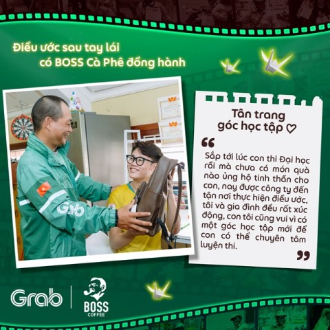 “Điều ước sau tay lái” có BOSS Cà Phê đồng hành cùng “trụ cột”