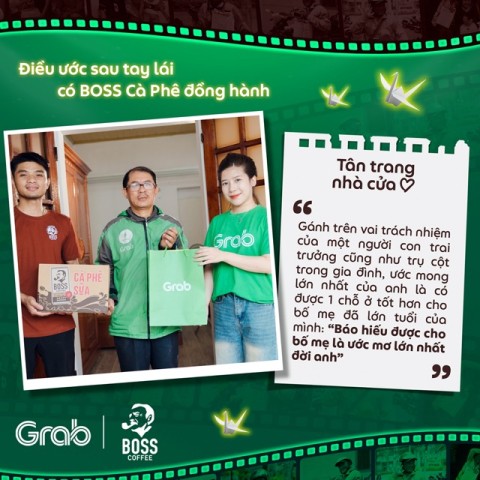 “Điều ước sau tay lái” có BOSS Cà Phê đồng hành cùng “trụ cột”