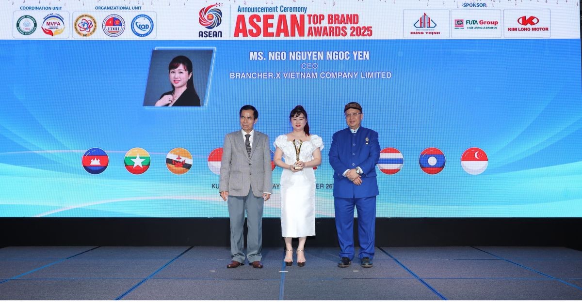 Ứng dụng công nghệ vào Marketing, Giám đốc Điều hành BRANCHER.X chinh phục giải thưởng lớn cấp khu vực ASEAN 2025