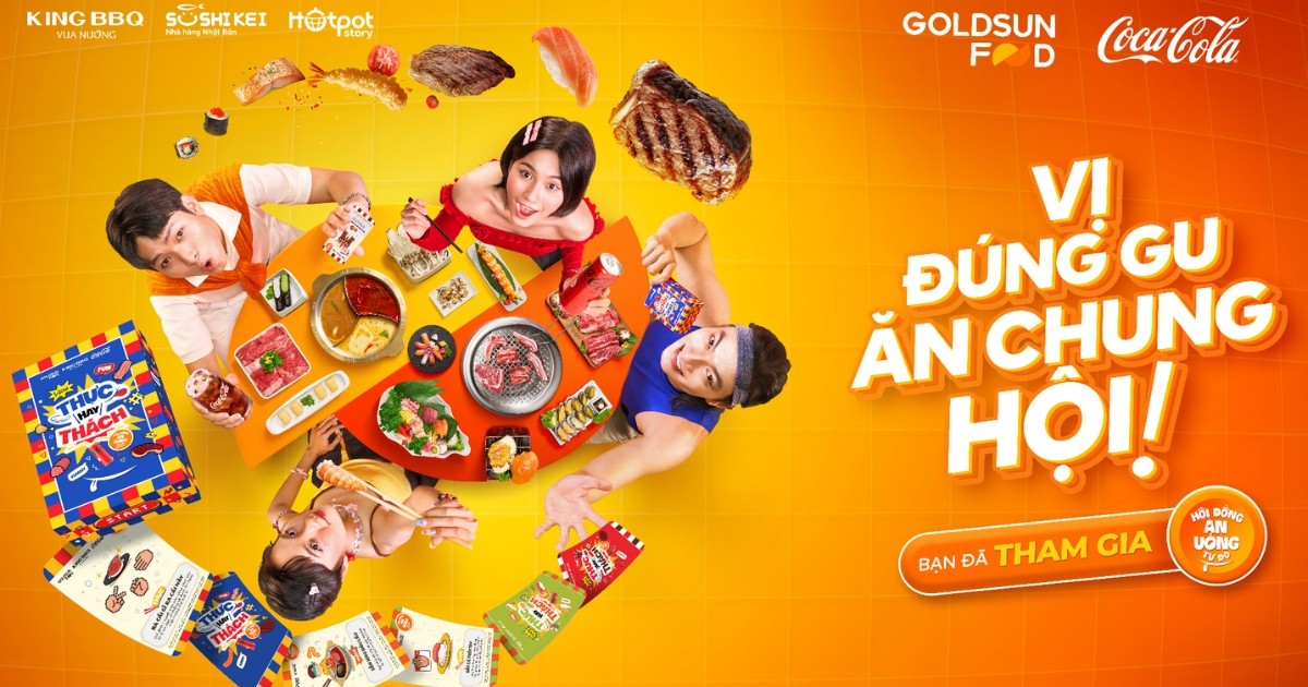 Từ bàn ăn đến bàn game, Goldsun Food và Coca-Cola mang đến trải nghiệm ăn uống độc đáo cho thực khách