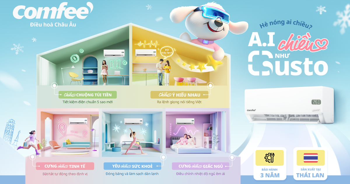 Comfee tái định nghĩa AI trong thiết bị gia dụng: Hơn cả “thông minh”, mà còn thấu hiểu cảm xúc con người