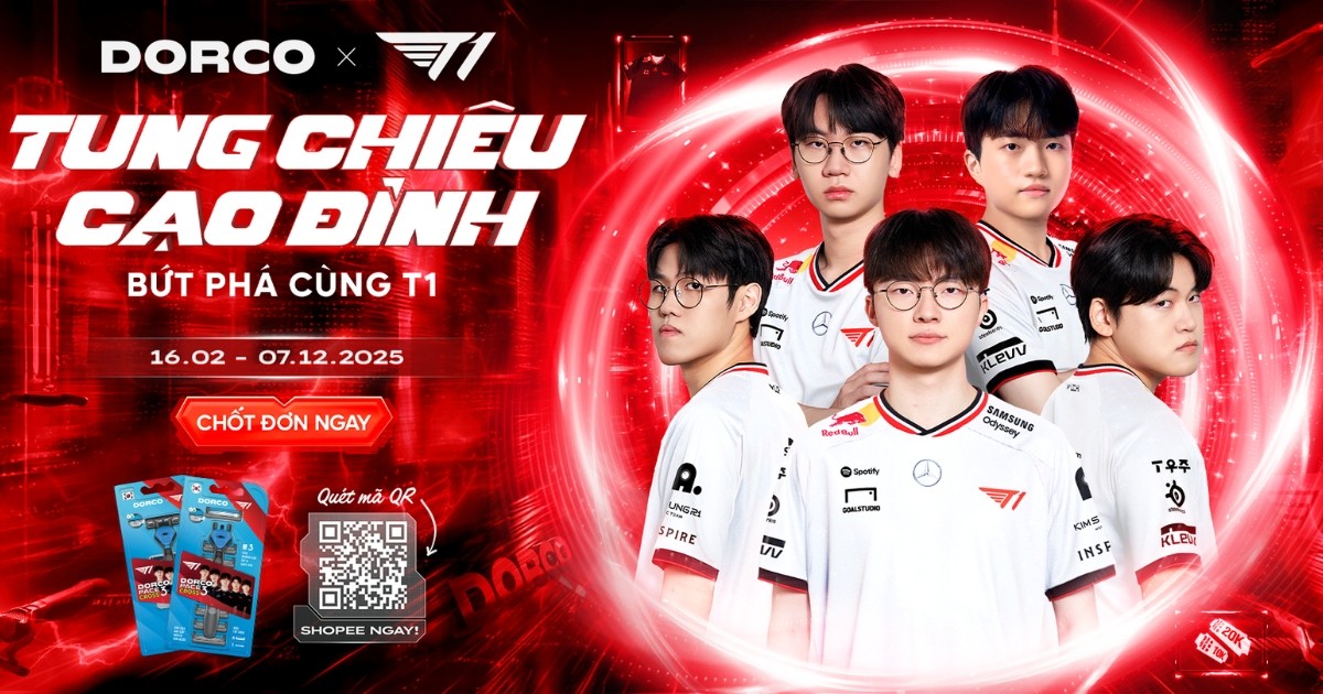 DORCO và T1: Làm mới hình ảnh game thủ hiện đại qua chiến dịch “Tung chiêu cạo đỉnh – Bứt phá cùng T1”