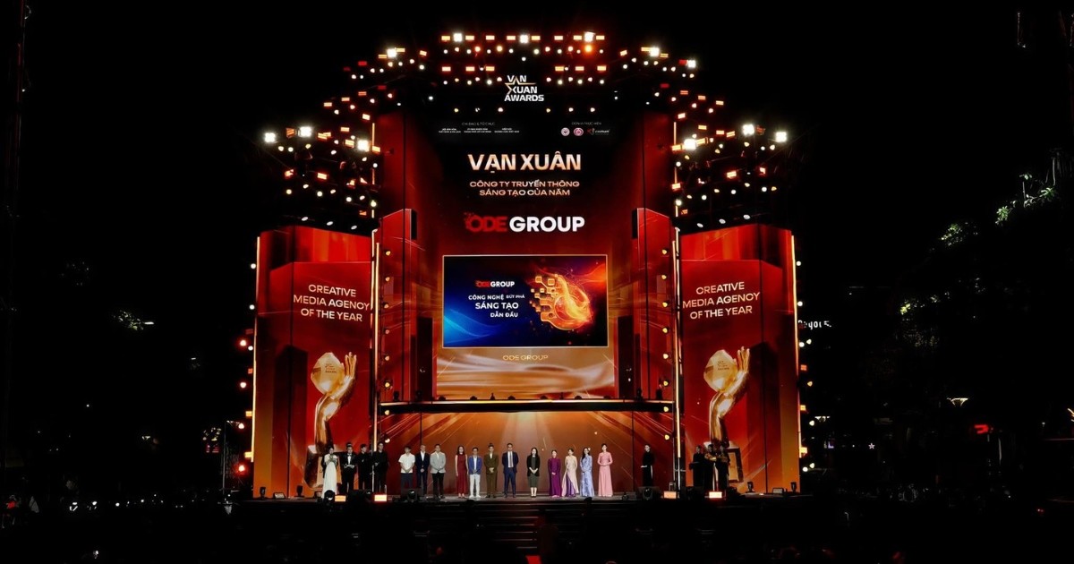 ODE Group được vinh danh “Công ty Truyền thông Sáng tạo của năm 2025” tại Vạn Xuân Awards