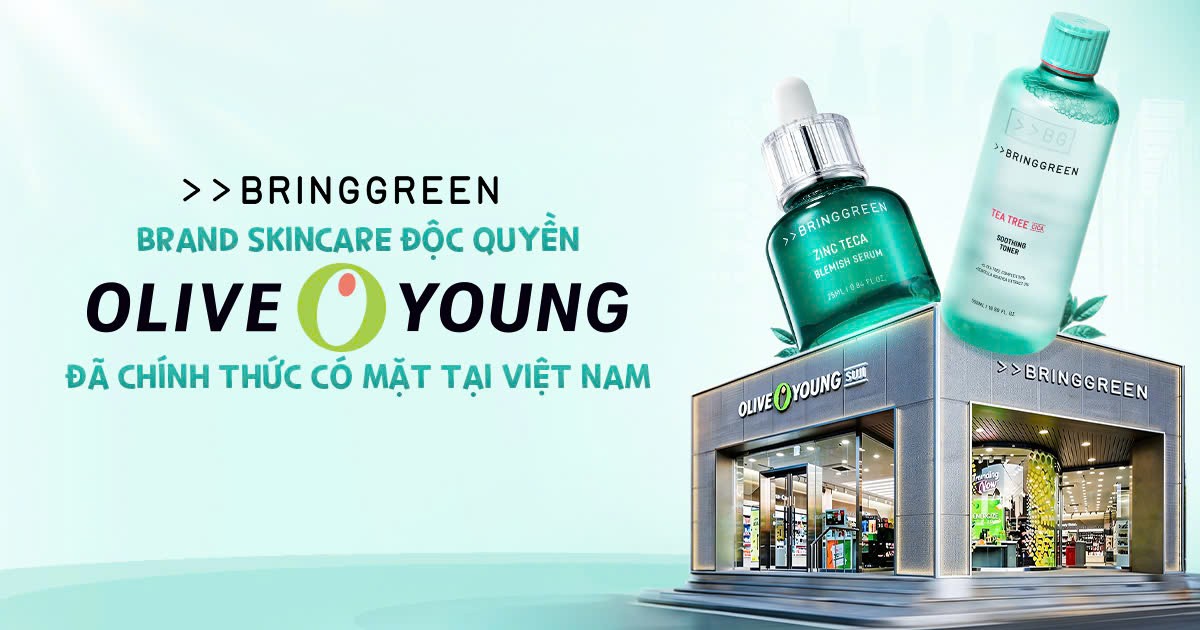 BringGreen – Thương hiệu skincare thuần chay độc quyền thuộc sở hữu Olive Young (Private Label Brand) đã chính thức có mặt tại Việt Nam
