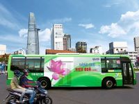 Công ty Nhật đầu tư quảng cáo  trên xe buýt