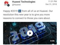 Huawei đăng tweet chúc mừng năm mới bằng iPhone