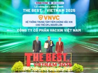Hệ thống Trung tâm Tiêm chủng VNVC được vinh danh tại chương trình “Tốt Nhất Việt Nam 2025”